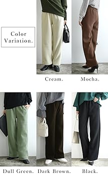 Amazon | [アンドイット] あったか 裏起毛 パンツ レディース